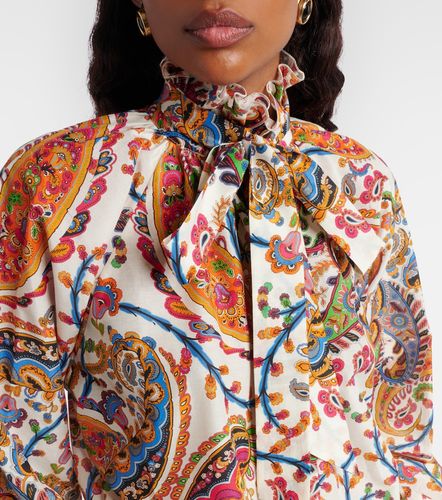 Blusa in cotone e seta con stampa - Etro - Modalova