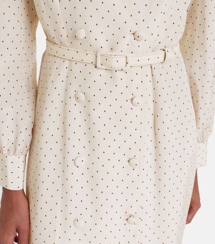 Vestido midi de seda con lunares - Alessandra Rich - Modalova