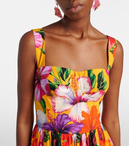 Vestido midi floral de algodón - Dolce&Gabbana - Modalova