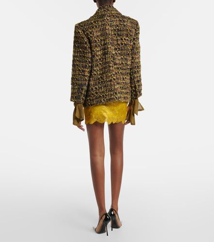 Minirock aus Jacquard mit Spitze - Saint Laurent - Modalova
