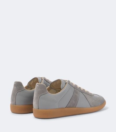 Replica suede-trimmed leather sneakers - Maison Margiela - Modalova