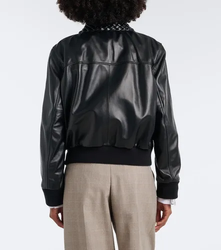 Intrecciato leather blouson jacket - Bottega Veneta - Modalova