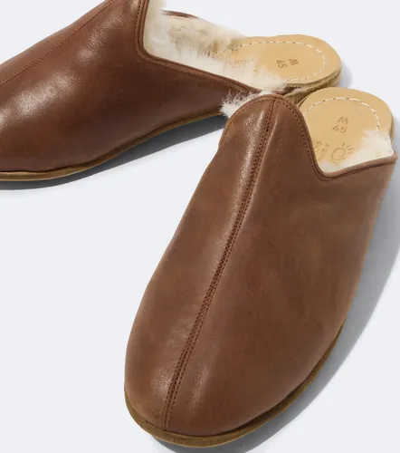 Sabah Shearling-lined leather mules - Sabah - Modalova