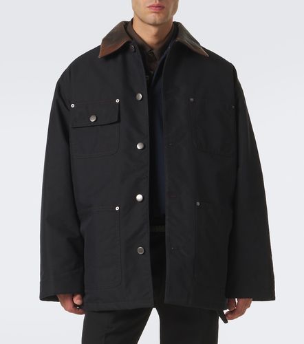 Jacke aus einem Baumwollgemisch mit Leder - Prada - Modalova