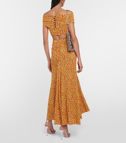 Rabanne Printed strapless crop top - Rabanne - Modalova