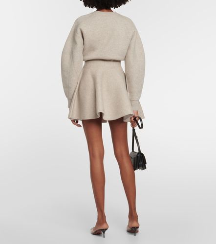 Alaia Flared wool-blend miniskirt - Alaia - Modalova