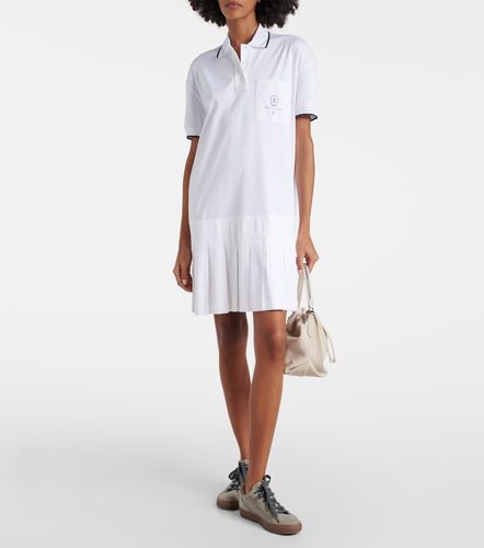 Abito polo in cotone plissé - Brunello Cucinelli - Modalova