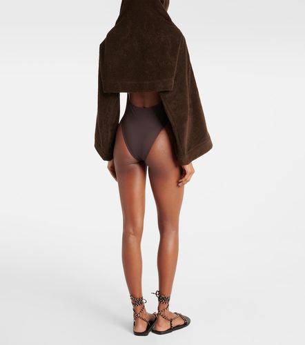 Alaïa Sudadera cropped de rizo de algodón - Alaia - Modalova