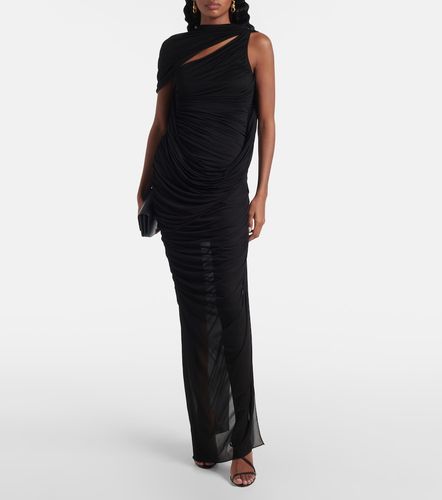 Draped open-back jersey maxi dress - Mugler - Modalova