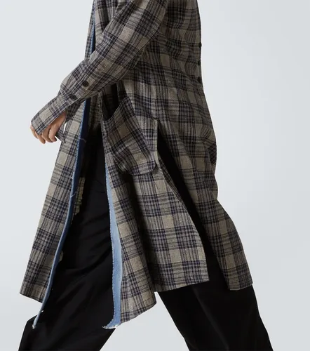 Abrigo de algodón a cuadros con denim - Greg Lauren - Modalova