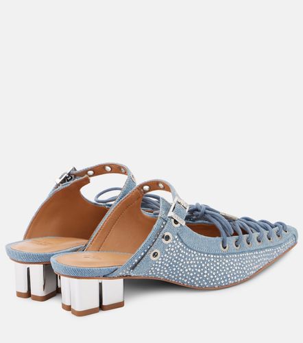Ganni Mules de denim acordonados - Ganni - Modalova