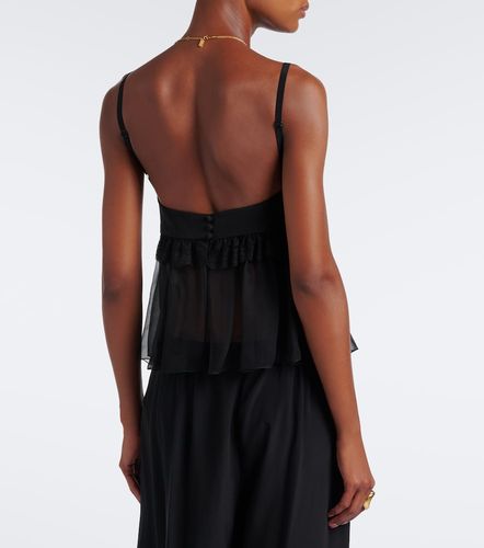 Ruffled silk crepe de chine top - Chloe - Modalova