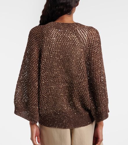 Open-knit sequined cardigan - Brunello Cucinelli - Modalova