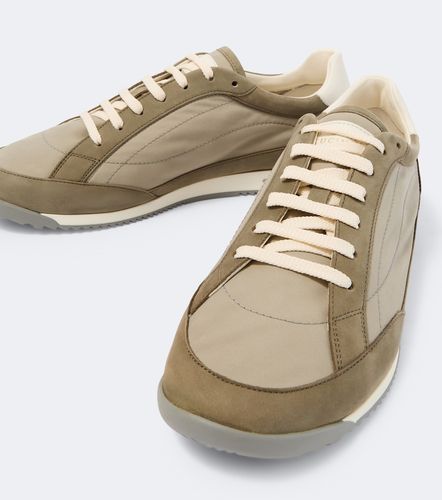 Leather-trimmed sneakers - Brunello Cucinelli - Modalova