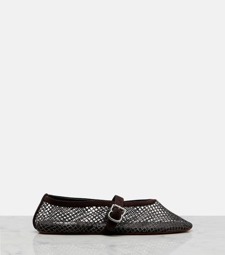 Embellished fishnet Mary Jane flats - Alaia - Modalova