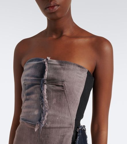 Distressed Bustier-Robe aus Denim - Rick Owens - Modalova