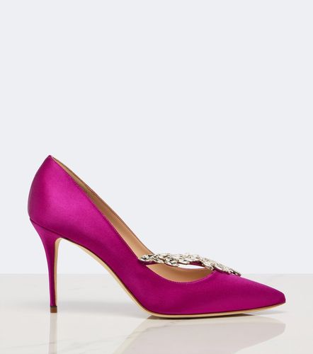 Nadira embellished satin pumps - Manolo Blahnik - Modalova
