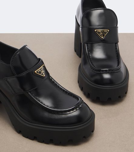 Prada Leather platform loafers - Prada - Modalova