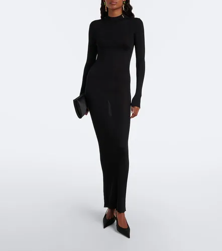 Cassandre ribbed-knit silk maxi dress - Saint Laurent - Modalova