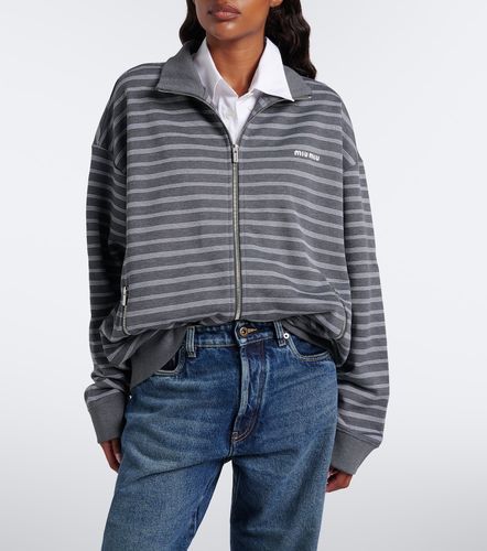 Pullover mit Reißverschluss aus Baumwolle - Miu Miu - Modalova