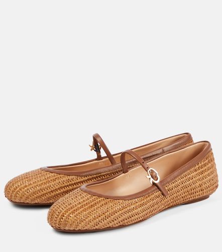 Carla raffia and leather ballet flats - Gianvito Rossi - Modalova
