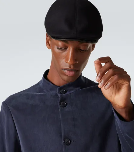 Wool and cashmere-blend flat cap - Giorgio Armani - Modalova