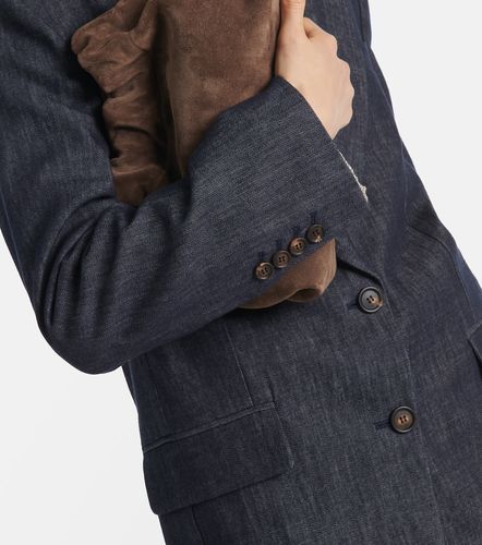 Single-breasted denim blazer - Brunello Cucinelli - Modalova