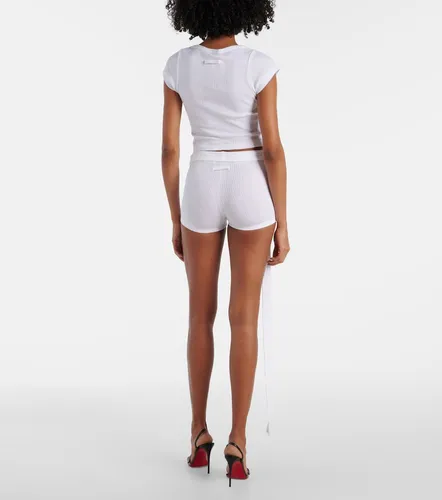 Logo cotton jersey crop top - Jean Paul Gaultier - Modalova