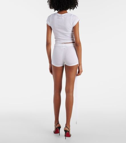 Top cropped in jersey di cotone con logo - Jean Paul Gaultier - Modalova