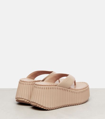Nama 80 leather platform thong sandals - Chloe - Modalova