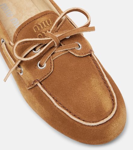 Segelschuhe aus Veloursleder - Miu Miu - Modalova