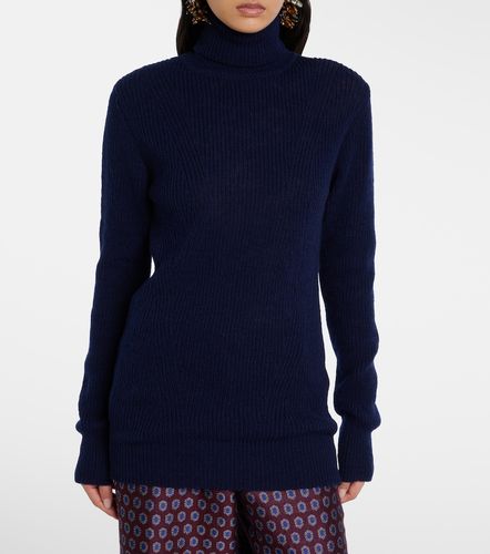 Ribbed-knit wool turtleneck sweater - Dries Van Noten - Modalova