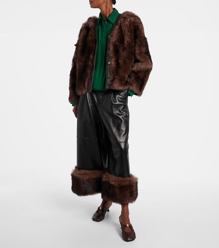 Loewe Giacca in shearling con pelle - Loewe - Modalova