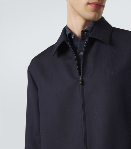 Chevron wool and cashmere-blend jacket - Giorgio Armani - Modalova