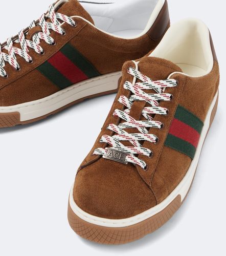 Sneakers Ace Web Stripe aus Veloursleder - Gucci - Modalova