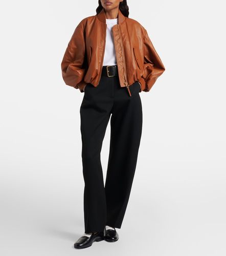 Cocoon cropped leather bomber jacket - Givenchy - Modalova