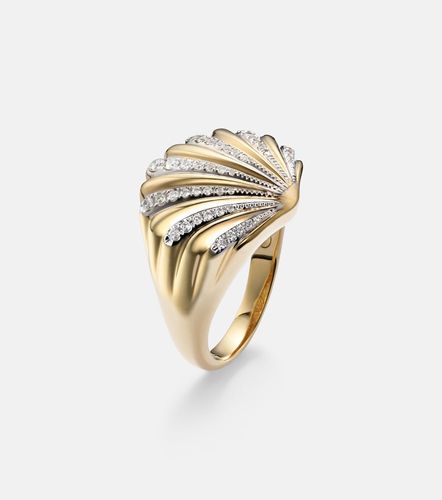 Chevaliere Coquillage 18kt ring with diamonds - Yvonne Leon - Modalova
