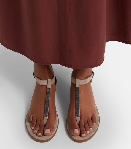 Monili suede slides - Brunello Cucinelli - Modalova