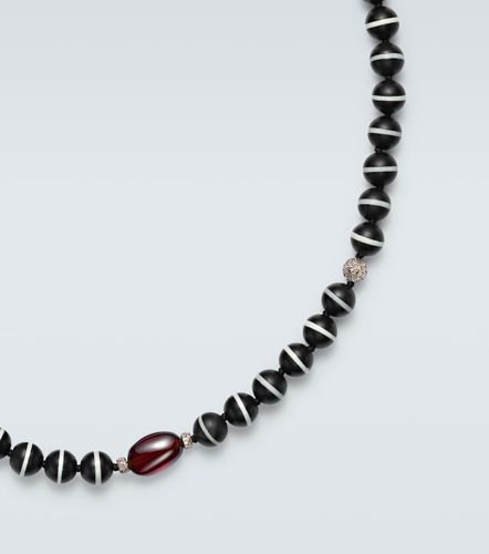 Collana in argento sterling con perline e pietre preziose - Ileana Makri - Modalova
