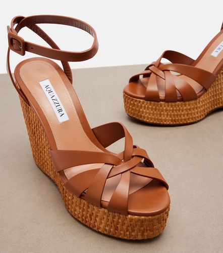 Copacabana leather wedge sandals - Aquazzura - Modalova