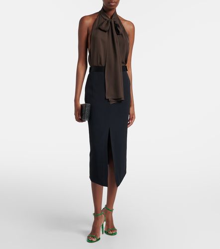 Top de georgette de seda con lazada - Tom Ford - Modalova