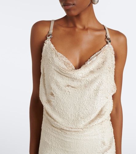 Vestido largo drapeado con lentejuelas - Coperni - Modalova