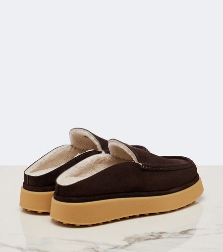 Plateau-Mules aus Veloursleder mit Shearling - Tod's - Modalova