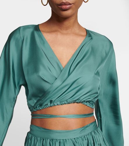 Top wrap St. Tropez en sarga de seda - Asceno - Modalova