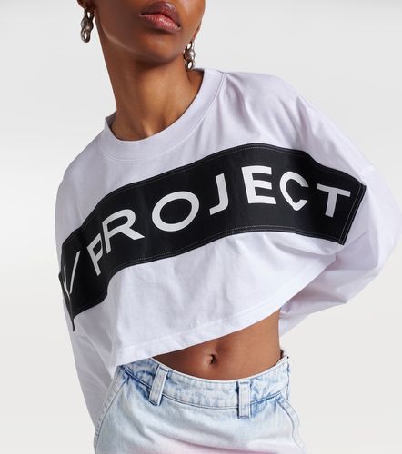Top cropped in jersey di cotone con logo - Y/Project - Modalova