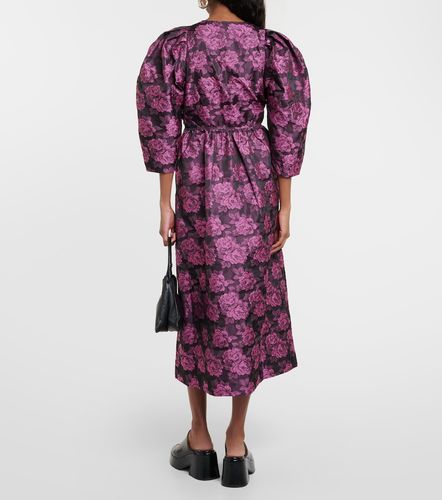 Abito midi in jacquard floreale - Ganni - Modalova