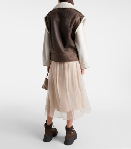 Shearling-lined leather vest - Brunello Cucinelli - Modalova