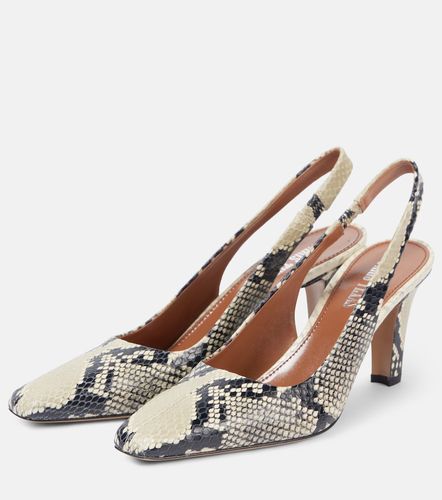 Belle 75 snake-effect leather slingback pumps - Paris Texas - Modalova