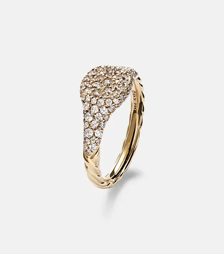 Petite Pave 18kt pinky ring with diamonds - David Yurman - Modalova