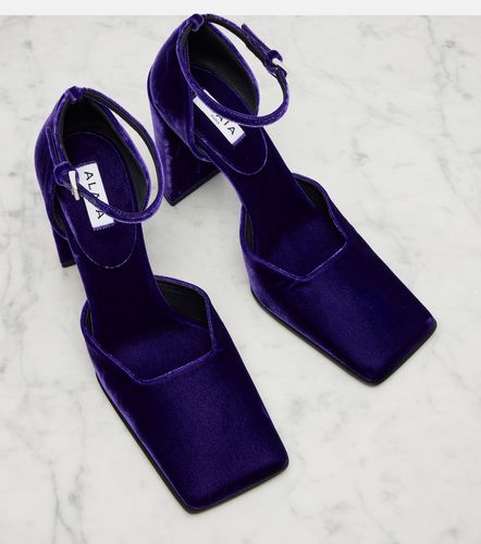 Alaïa Pumps Square 90 in velluto - Alaia - Modalova